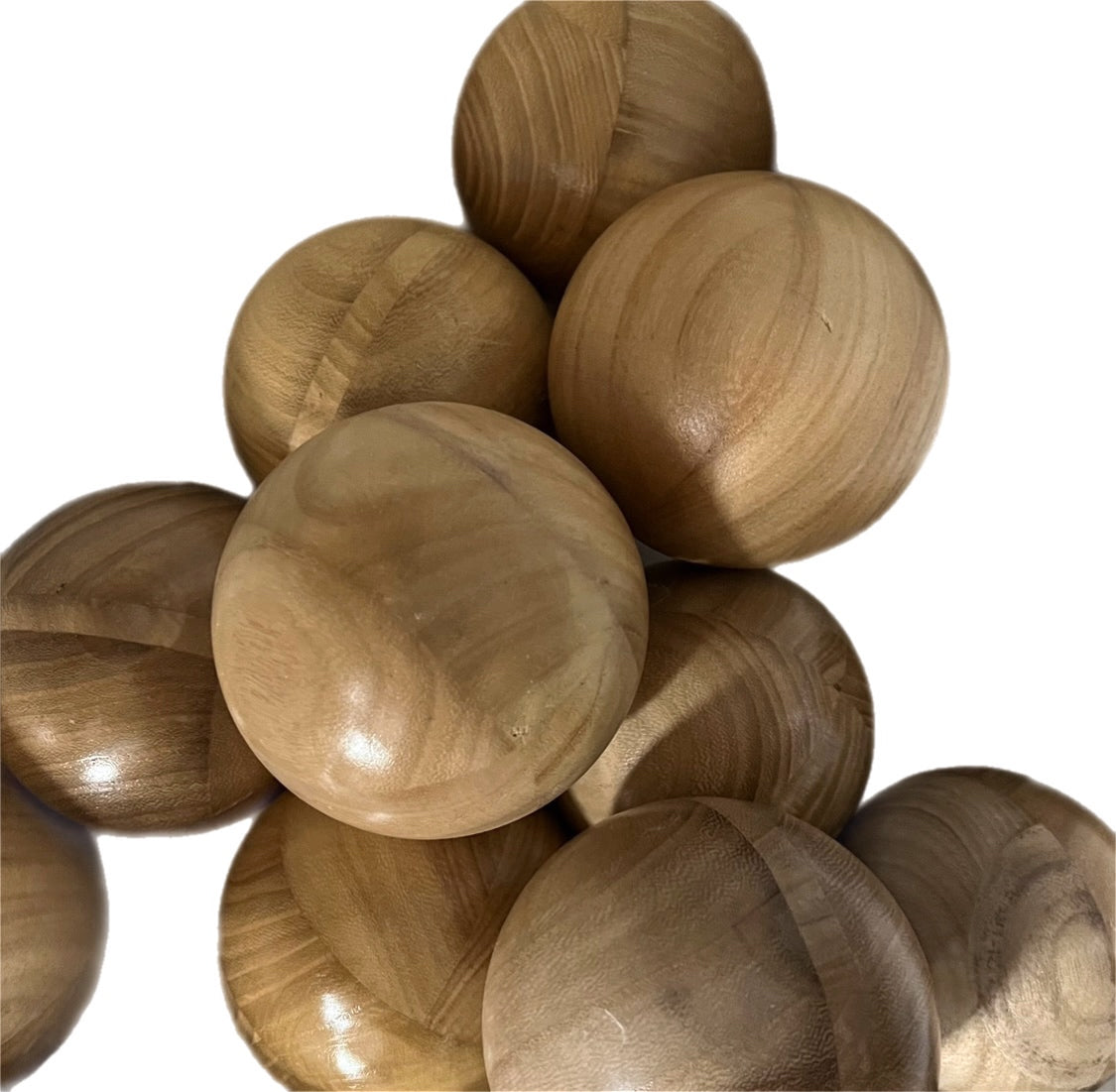 Hand Blown Glass & Wooden Balls