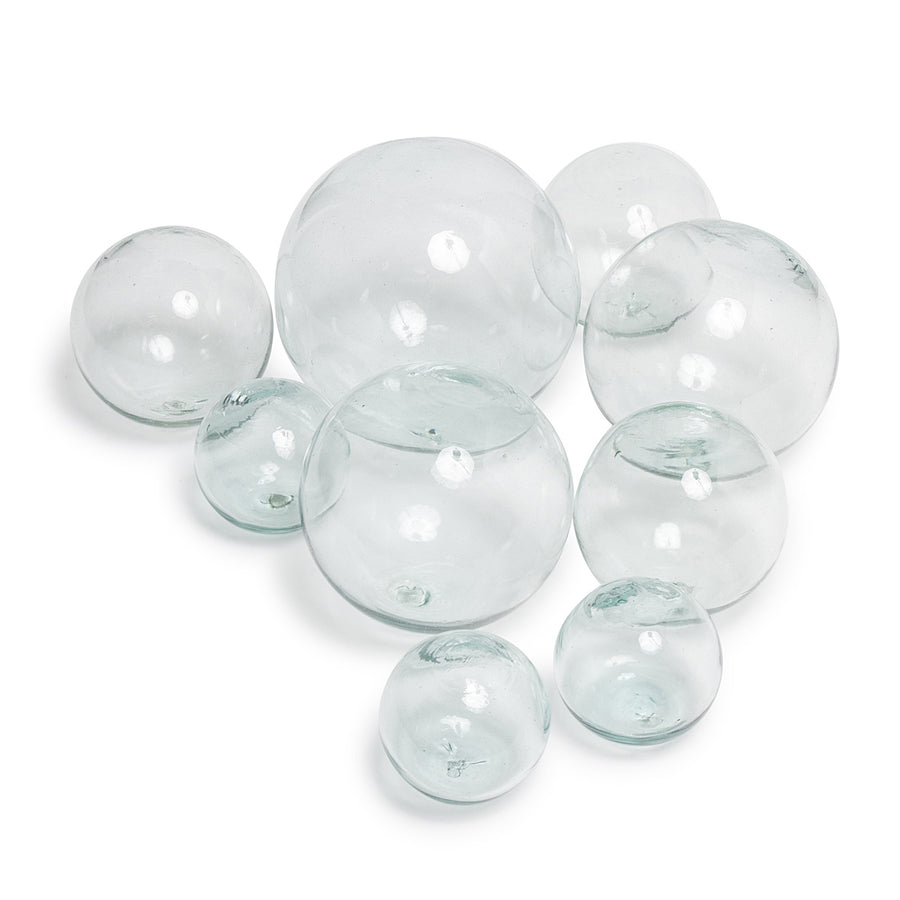Hand Blown Glass & Wooden Balls